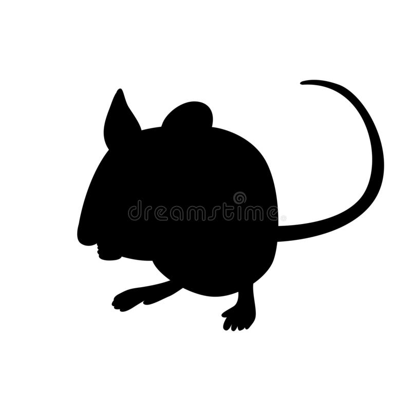 Cartoon Mouse on White